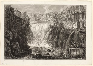 View of the Grand Cascade at Tivoli, from Views of Rome, 1765, Giovanni Battista Piranesi, Italian,
