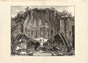 Remains of the temple of the god Canopus at Hadrian’s Villa, Tivoli, from Views of Rome, 1768,