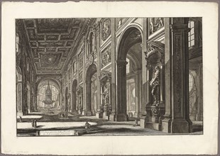 Interior view of the Basilica of St. John Lateran, from Views of Rome, 1768, Giovanni Battista