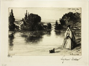 The Towing Path, c. 1864, Francis Seymour Haden, English, 1818-1910, England, Etching and drypoint