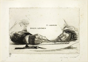 Hands Etching-O Laborum, 1865, Francis Seymour Haden, English, 1818-1910, England, Etching and