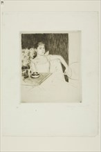 Tea, c. 1890, Mary Cassatt, American, 1844-1926, United States, Etching on ivory laid paper, 179 x