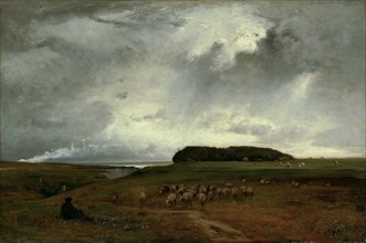 The Storm, 1876, George Inness, American, 1825–1894, United States, Oil on canvas, 64.5 × 97.2 cm