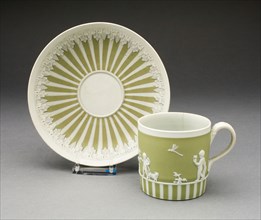 Coffee Can and Saucer, c. 1790, Wedgwood Manufactory, England, founded 1759, Burslem, Stoneware:
