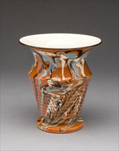 Vase, c. 1810, England, Staffordshire, Staffordshire, Lead-glazed earthenware (marble pearlware),