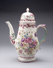 Coffee Pot, c. 1755, Bow Porcelain Factory, London, England, 1744-1775, Bow, Soft-paste porcelain,