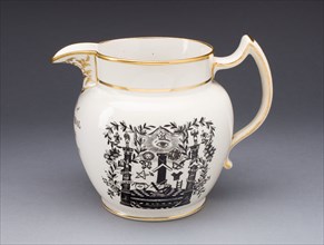 Jug with Masonic Iconography, 1824, Manufacturer: Spode Pottery & Porcelain Factory, English,