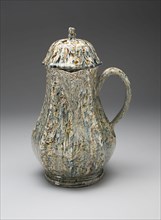 Coffee Pot, 1750/65, England, Staffordshire, Staffordshire, Lead-glazed earthenware (agateware), 27