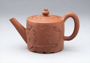 Teapot, c. 1760, England, Staffordshire, Staffordshire, Earthenware (redware), 14.6 x 7.6 cm (5 3/4