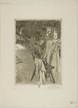 Sunday Morning, 1892/94, Anders Zorn, Swedish, 1860-1920, Sweden, Etching on ivory laid paper, 275