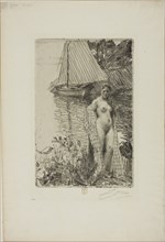 My Model and my Boat, 1894, Anders Zorn, Swedish, 1860-1920, Sweden, Etching on ivory laid paper,