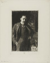 E. R. Bacon, 1897, Anders Zorn, Swedish, 1860-1920, Sweden, Etching on ivory laid paper, 230 x 149