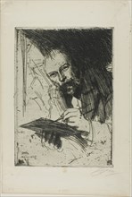 Carl Larsson, 1897, Anders Zorn, Swedish, 1860-1920, Sweden, Etching on ivory laid paper, 268 x 190