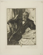 Grover Cleveland II, 1899, Anders Zorn, Swedish, 1860-1920, Sweden, Etching on ivory laid paper,