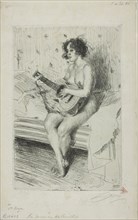 The Guitar-Player, 1900, Anders Zorn, Swedish, 1860-1920, Sweden, Etching on white laid paper, 238