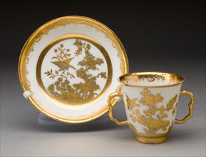 Two-handled Cup and Saucer, 1720/25, Meissen Porcelain Manufactory, German, founded 1710, Meissen,