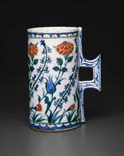 Tankard (Hanap) with Tulips, Hyacinths, Roses, and Carnations, Ottoman dynasty (1299–1923), late