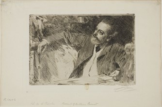 Antonin Proust, 1889, Anders Zorn, Swedish, 1860-1920, Sweden, Etching on ivory laid paper, 151 x