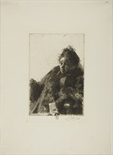Mme Simon II, 1891, Anders Zorn, Swedish, 1860-1920, Sweden, Etching on ivory laid paper, 230 x 155