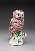 Owl, c. 1760, Bow Porcelain Factory, London, England, 1744-1775, Bow, Soft-paste porcelain,