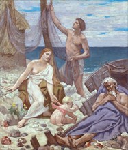 The Fisherman’s Family, 1887, Pierre Puvis de Chavannes, French, 1824–1898, France, Oil on canvas,