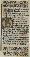 Illuminated Initial G from a Prayerbook, 15th century, Dutch, Netherlands, Manuscript cutting in
