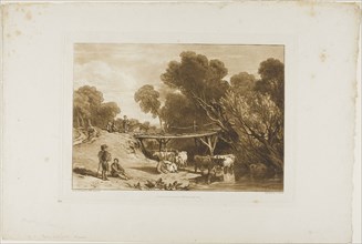 Bridge and Cows, plate 2 from Liber Studiorum, published June 11, 1807, Joseph Mallord William
