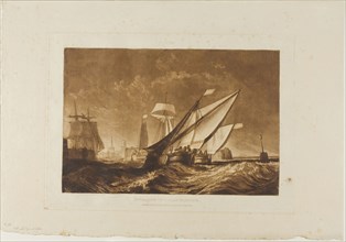 Entrance of Calais Harbour, plate 55 from Liber Studiorum, published January 1, 1816, Joseph