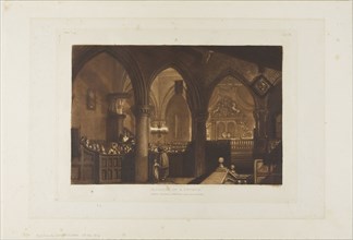 Interior of a Church, plate 70 from Liber Studiorum, published January 1, 1816, Joseph Mallord