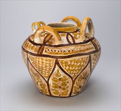Jar, Abbasid Caliphate (750–1258), 9th century, Iraq, Samarra, Mesopotamia, Earthenware,