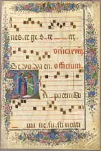 Christ and a Pharisee in a Historiated Initial D from a Gradual, 1430/90, Spanish (Seville), Master