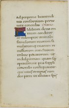Illuminated Manuscript Leaf, c. 1450, Italian, Italy, Manuscript cutting with roman small letter