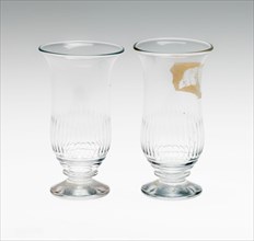 Two Flip Glasses, Late 18th century, England, Glass, blown, molded and cut, 10.8 × 6.4 cm (4 1/4 ×