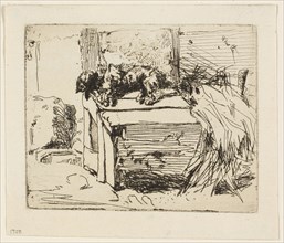 The Dog on the Kennel, 1858, James McNeill Whistler, American, 1834-1903, United States, Etching in
