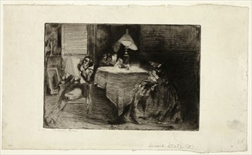 The Music Room, 1859, James McNeill Whistler, American, 1834-1903, United States, Etching, with