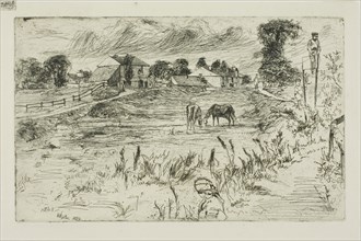 Landscape with Horses, 1859, James McNeill Whistler, American, 1834-1903, United States, Etching