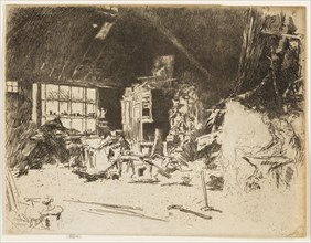 The Smithy, 1880, James McNeill Whistler, American, 1834-1903, United States, Etching and drypoint