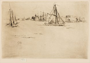 Dordrecht, 1886, James McNeill Whistler, American, 1834-1903, United States, Etching and drypoint