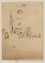 Bunting, 1887, James McNeill Whistler, American, 1834-1903, United States, Etching and drypoint