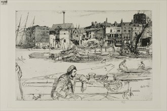 Black Lion Wharf, 1859, James McNeill Whistler, American, 1834-1903, United States, Etching with