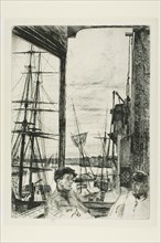 Rotherhithe, 1860, James McNeill Whistler, American, 1834-1903, United States, Etching and drypoint