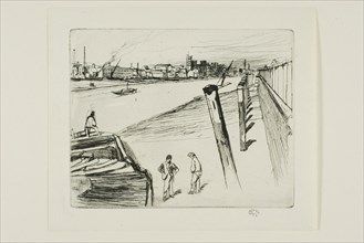 Millbank, 1861, James McNeill Whistler, American, 1834-1903, United States, Etching and drypoint in