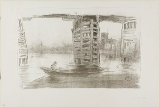 The Broad Bridge, 1878, James McNeill Whistler, American, 1834-1903, United States, Lithotint in
