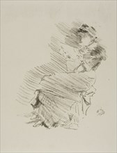 Reading, 1879/87, James McNeill Whistler, American, 1834-1903, United States, Lithograph, in black
