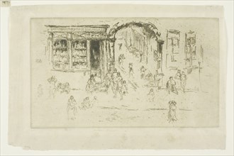 Archway, Brussels, 1887, James McNeill Whistler, American, 1834-1903, United States, Etching with