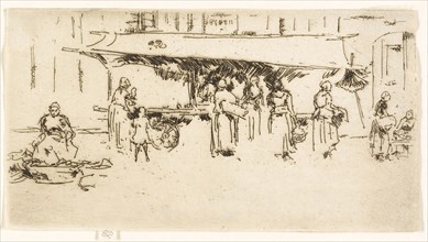 Booth, Market Place, Loches, 1888, James McNeill Whistler, American, 1834-1903, United States,