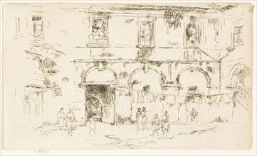 Court of the Monastery of St Augustine, Bourges, 1888, James McNeill Whistler, American, 1834-1903,