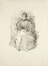 Needlework, 1896, James McNeill Whistler, American, 1834-1903, United States, Transfer lithograph