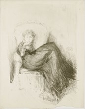 Study: Maud Seated, 1878, James McNeill Whistler, American, 1834-1903, United States, Lithotint in