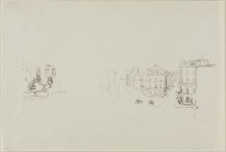 Two Trial Sketches: A. Grand Rue, Dieppe, B. An Interior, c. 1891, printed 1904, James McNeill